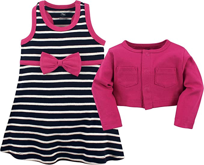 HUDSON BABY Baby Dress Set Hudon W/CARDIGAN