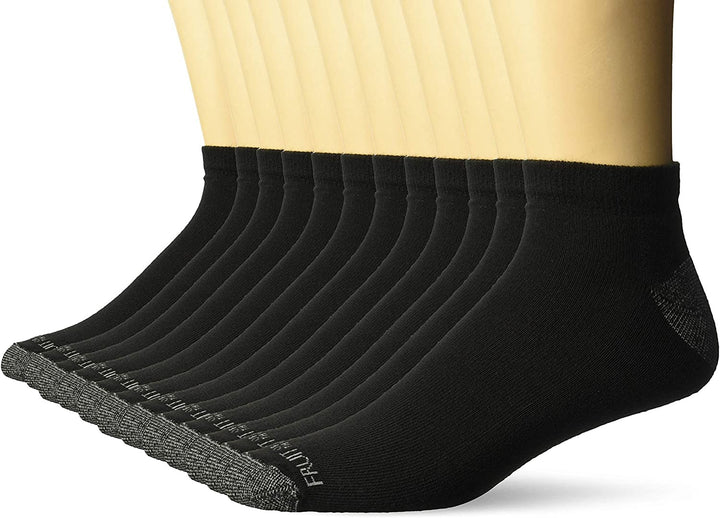 FRUIT OF THE LOOM Men Socks Low Cut 12 Pack Dual Defence