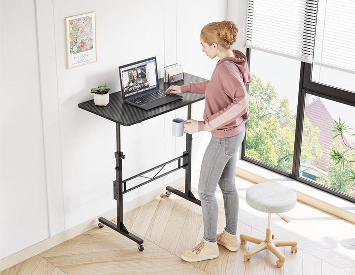 Computer Standing Desk Adjustable Compact Black