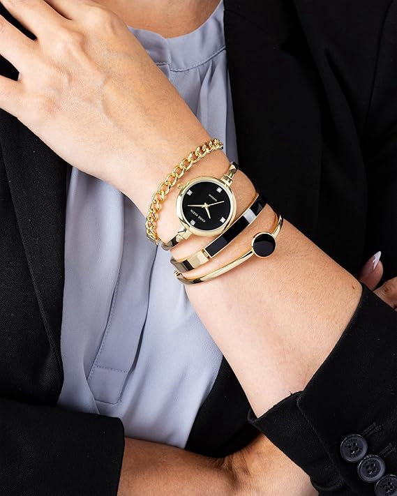 ANNE KLEIN Watch Bangle Set AK-5142BKST