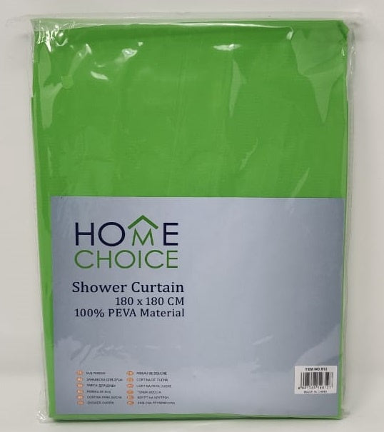HOME CHOICE Shower Curtain 612 180 X 180CM with Hooks