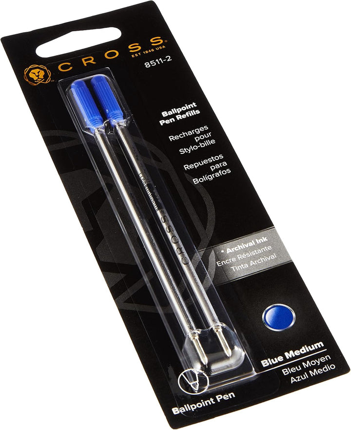 CROSS Stationery Pen Refill Universal Ballpoint Blue 2PACK 8512/8511