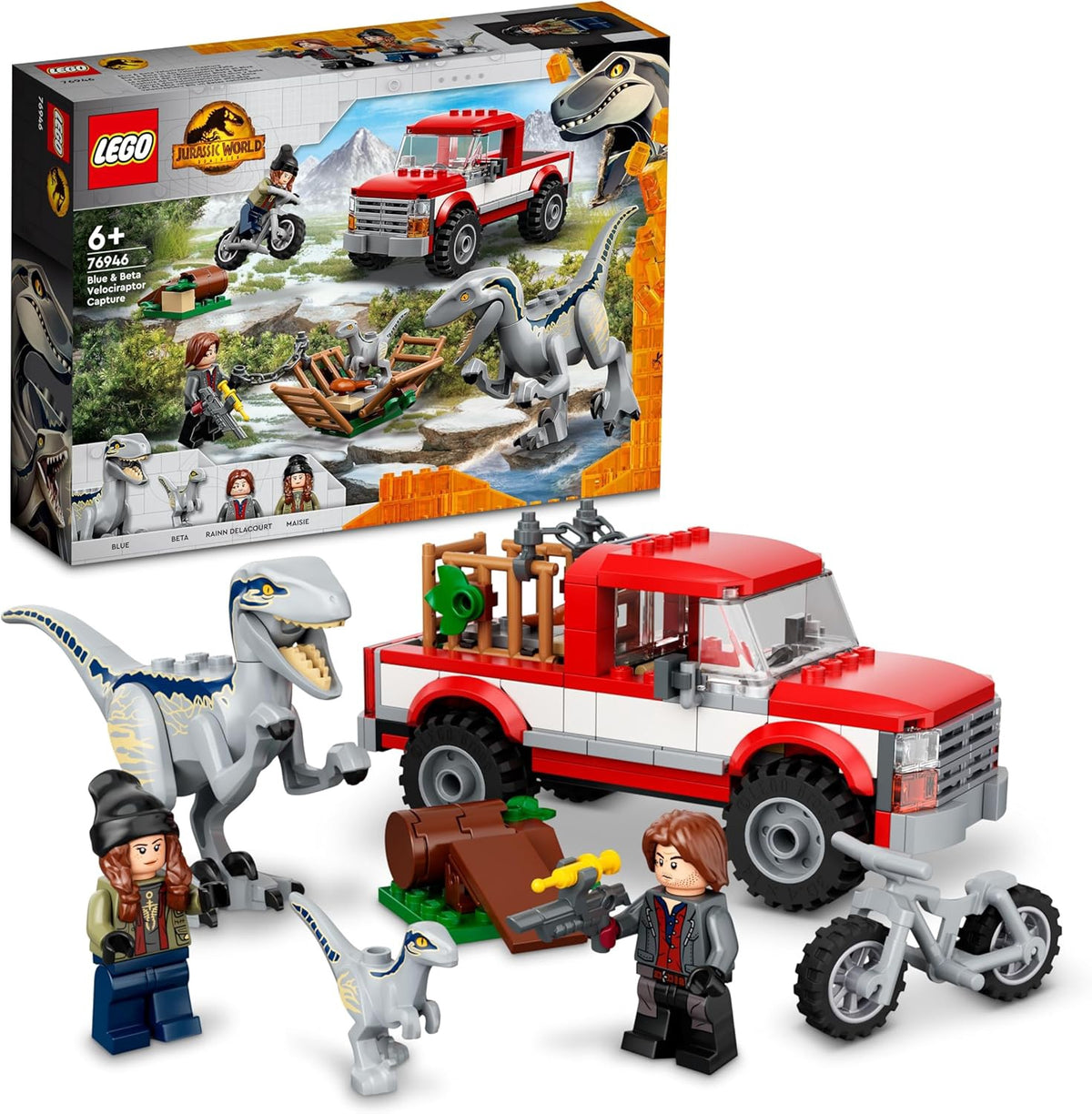 LEGO Toy Jurassic World Blue & Beta Velociraptor Capture 181PCS 76946
