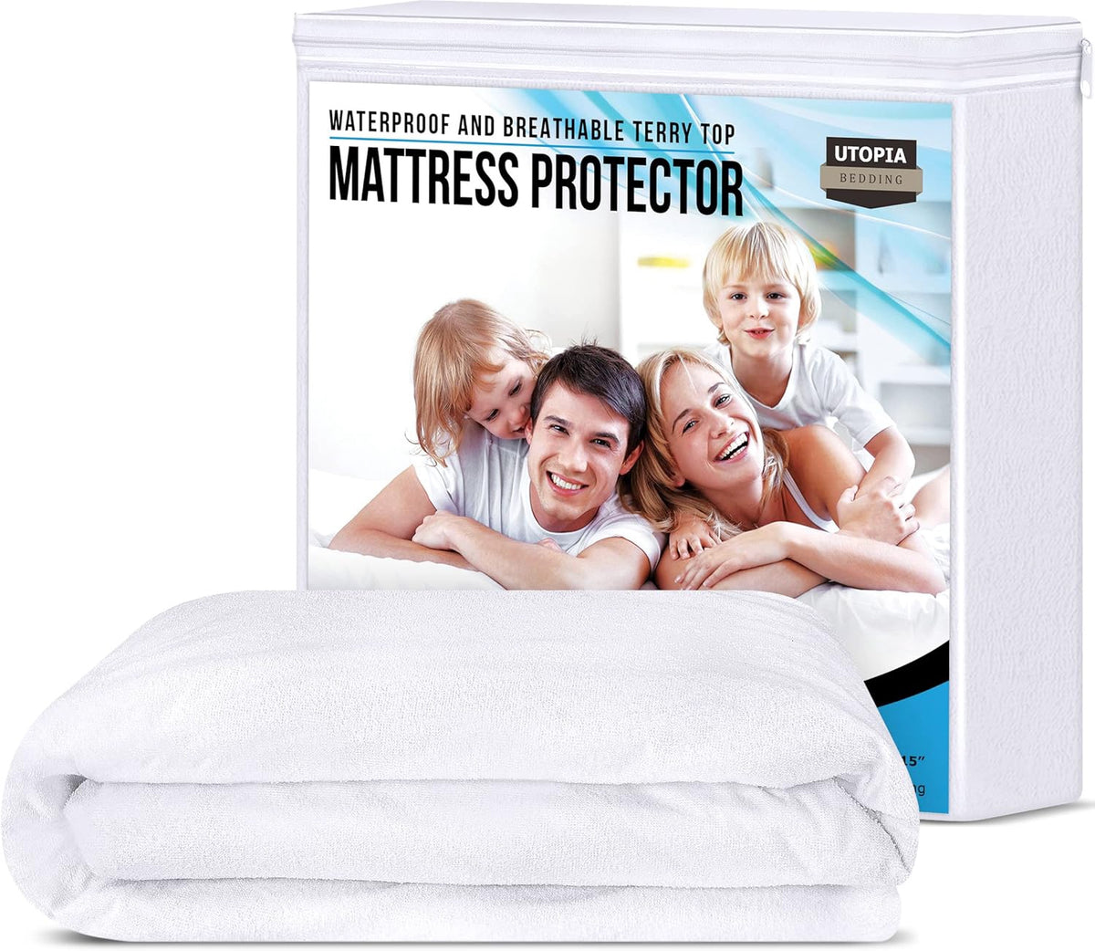 UTOPIA Mattress Protector Bedding Terry Waterproof Queen / King