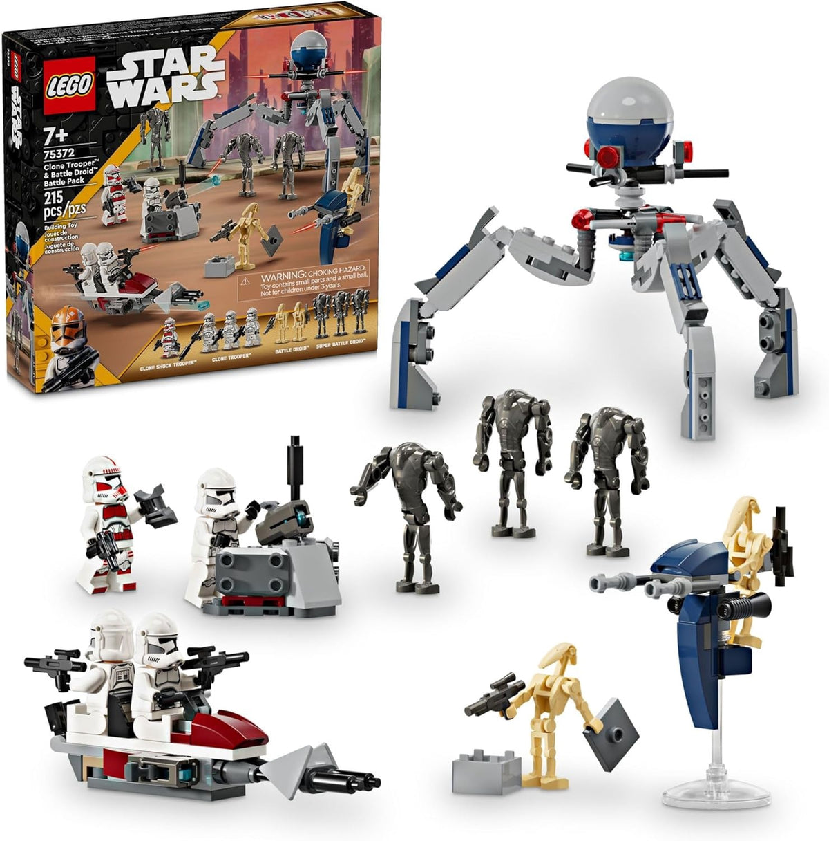 LEGO Toy Star Wars Clone Trooper & Battle Droid Battle Set