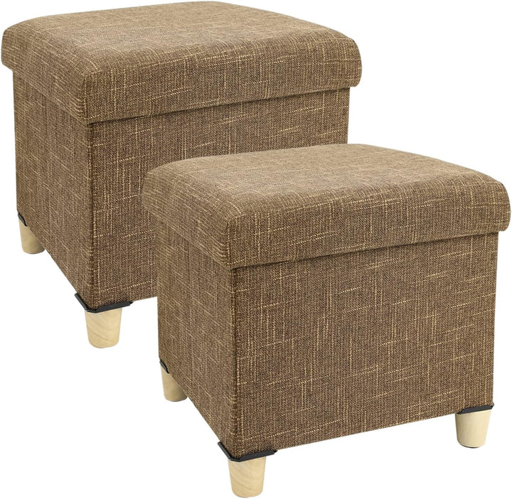 Ottoman Linen Storage 2PC Set Collapsible