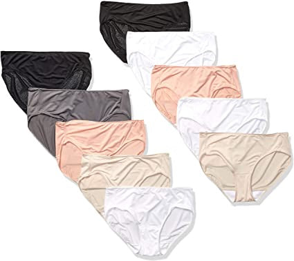 HANES Women Underwear Hipsters 10PACK Microfiber