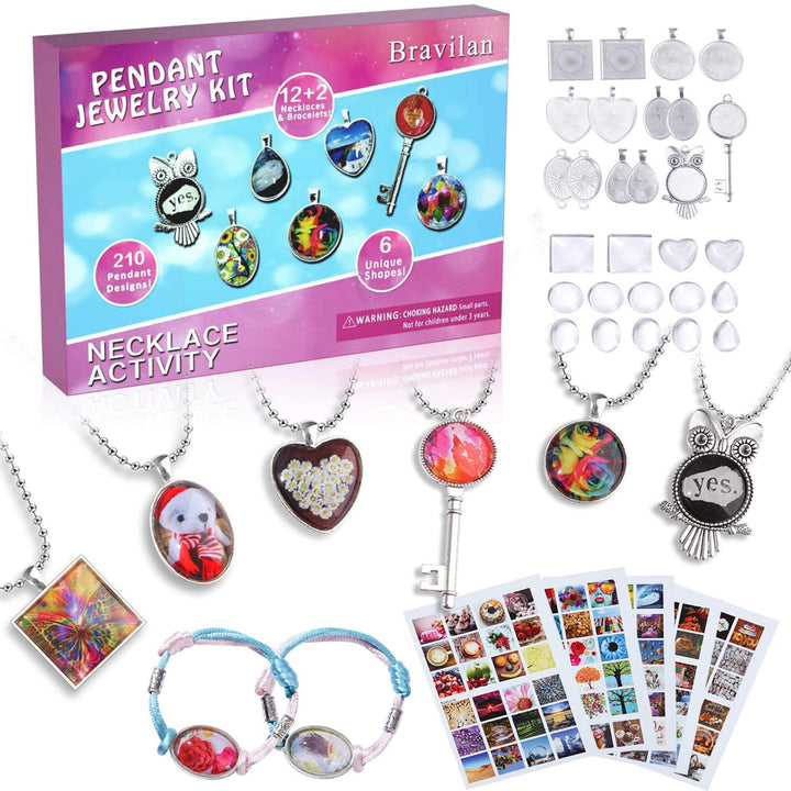 Toy Jewelry Making Kit Girls Necklace Pendant
