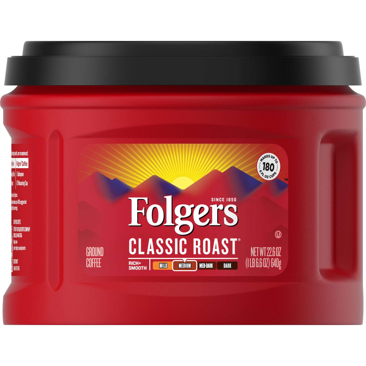 FOLGERS Coffee Classic Roast Medium Ground 1LB 6.6OZ 640G