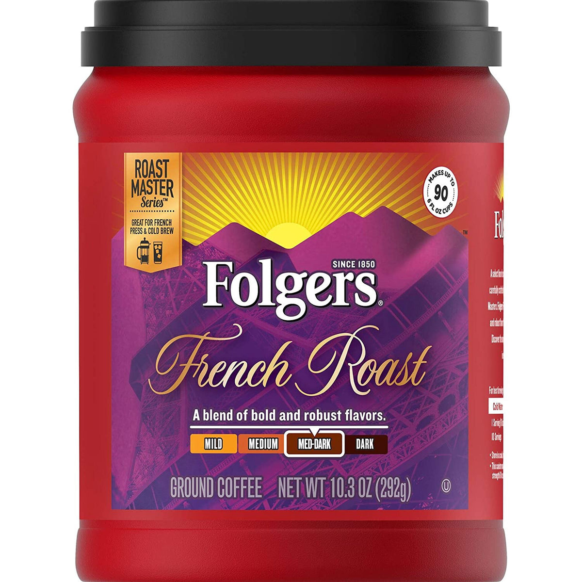 FOLGERS Coffee French Roast Medium Dark Ground 10.3OZ 292G