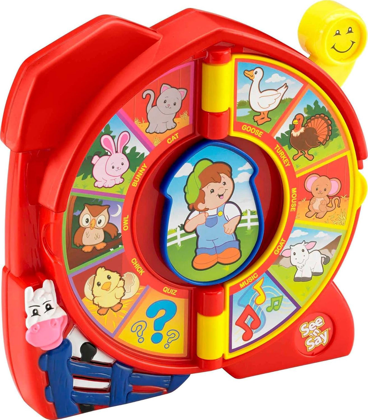 Toy FISHER-PRICE Little People Toddler Toy See ‘N Say the Farmer Says, Learning Game