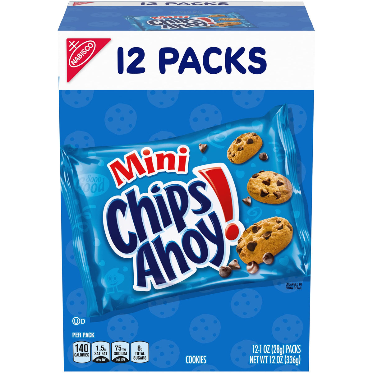 NABISCO Chips Ahoy! Mini Chocolate Chip Cookies 12-PACK Box 12OZ 336G
