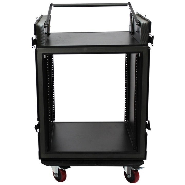 BLASTKING Console Rack Case IBKE-ARW12UM 12 Space with Mixer & Wheels Shockmount