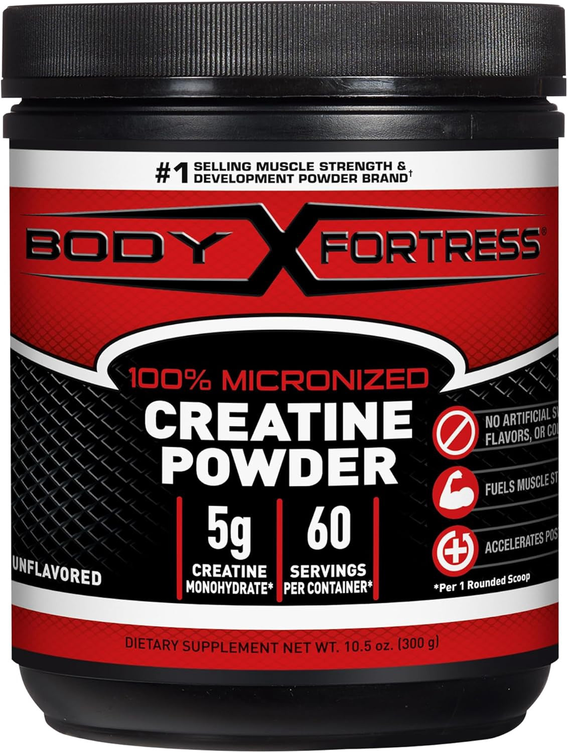 BODY FORTRESS Supplement 100% Creatine Monohydrate Powder Unflavored 10OZ