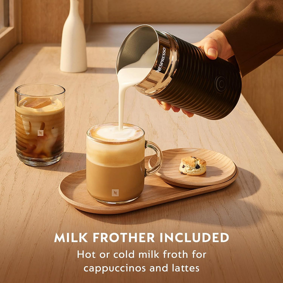 BREVILLE Coffee Maker Nespresso Vertuo Pop+ Deluxe with Aeroccino
