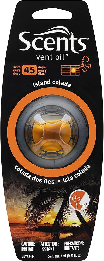 Car Air Freshener Scents Vent Oil Island Colada VNTFR-44 7ML .23FL OZ