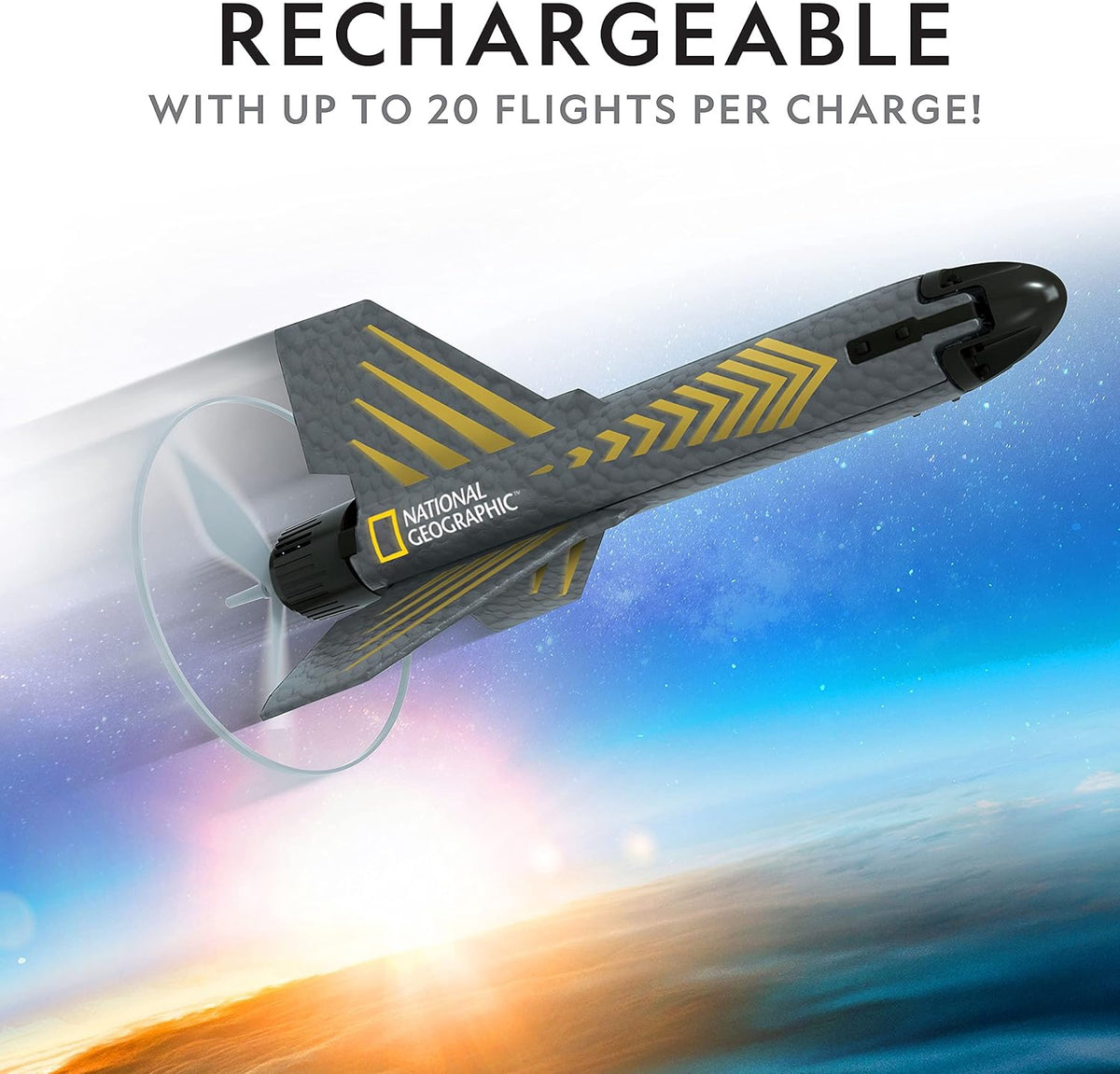 NATIONAL GEOGRAPHIC Toy Rocket Launcher Motorized