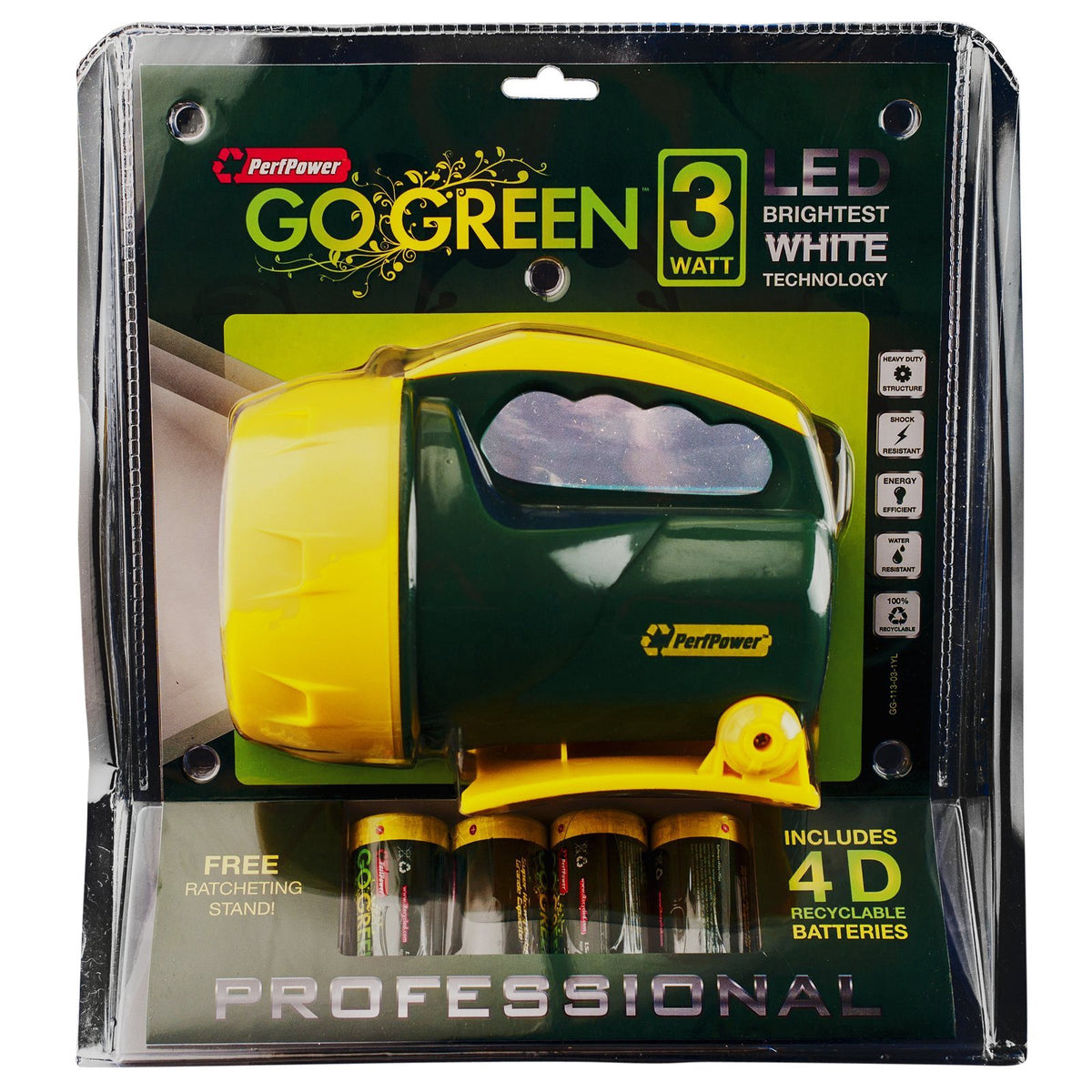 GO GREEN Torch Light LED Gogreen GG-113-03-1YL 3W