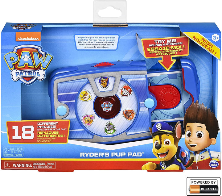 NICKELODEON Toy Paw Patrol Ryder’s Interactive Pup Pad with 18 Sounds and Phrases