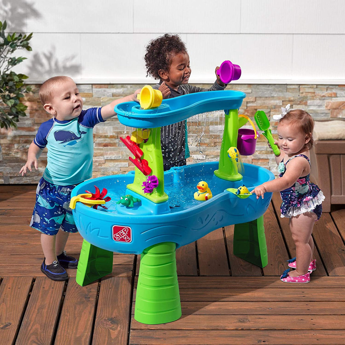 STEP2 Toy Rain Showers Splash Pond Water Table with 13-PC Accessory Set