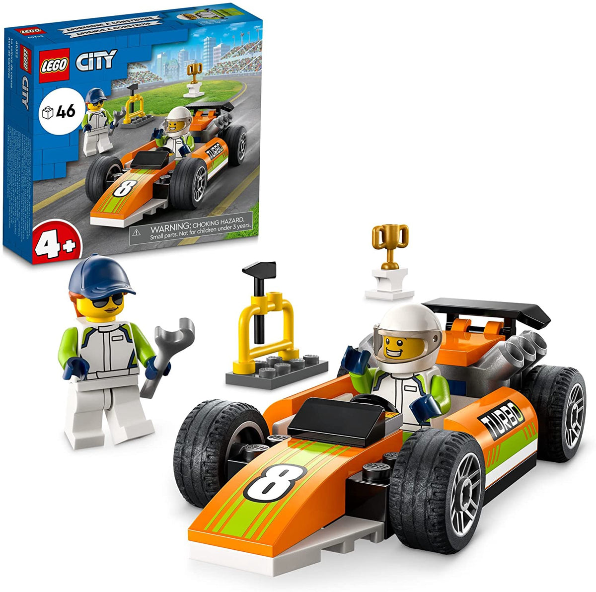 LEGO Toy City Race Car Building Kit 60322 46PCS