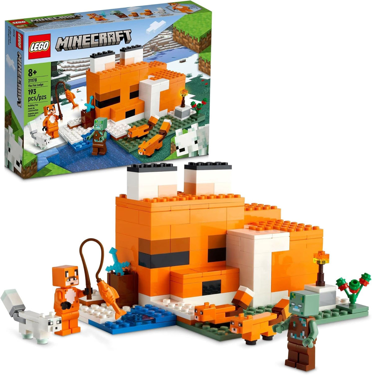 LEGO Toy Minecraft the Fox Lodge House 193PCS 21178