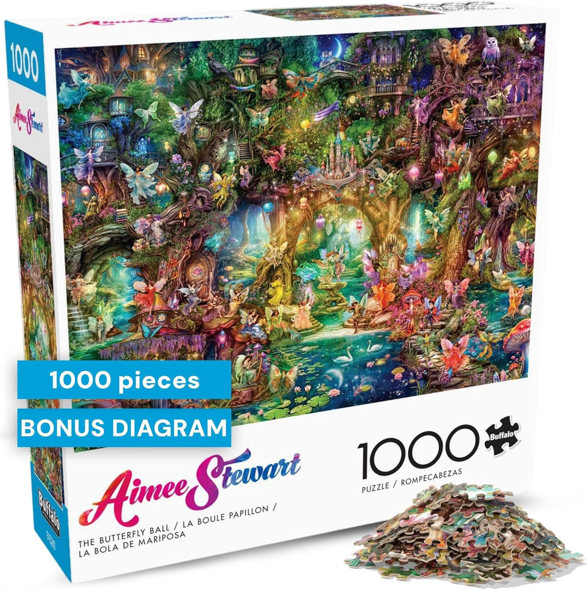 BUFFALO GAMES Puzzle Jigsaw the Butterfly Ball 1000 Pcs