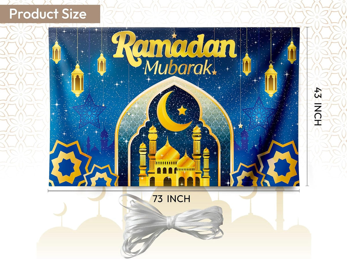 Eid / Ramadan Decor Backdrop Blue