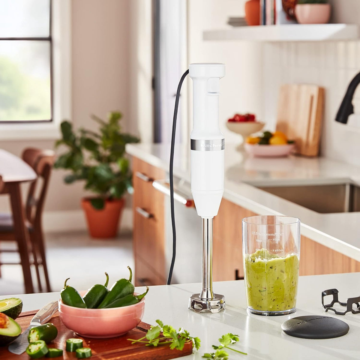 KITCHENAID Blender KHBV53WH Variable Speed Corded Hand Blender White 1Y