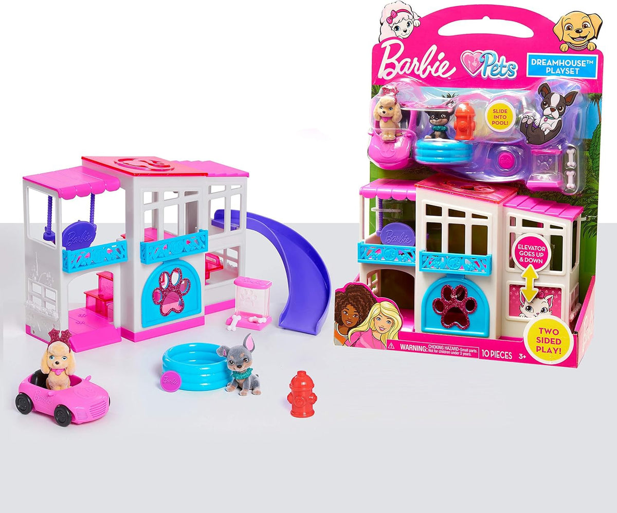 BARBIE Toy Pet Dreamhouse 2-SIDED Playset
