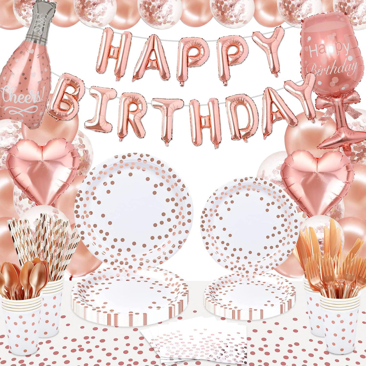 Party Decor Kit Black / Rose Gold / Dinosaur / Dinosaur