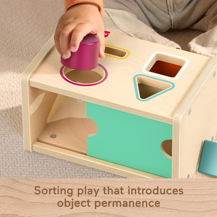 FISHER-PRICE Toy Wood Montessori Object Permanence Box