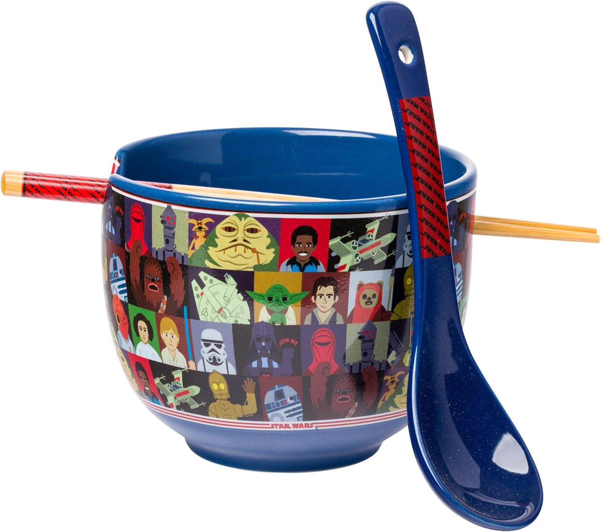 SILVER BUFFALO Ramen Bowl Star Wars Characters Ceramic