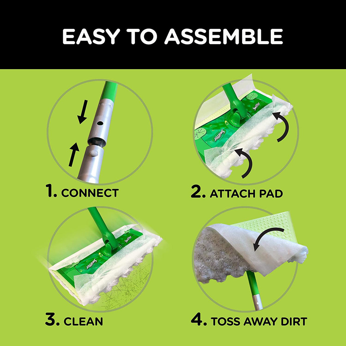 SWIFFER Sweeper 2-IN-1 Mop Dry and Wet Multi Surface Floor Cleaner 20 Piece Set