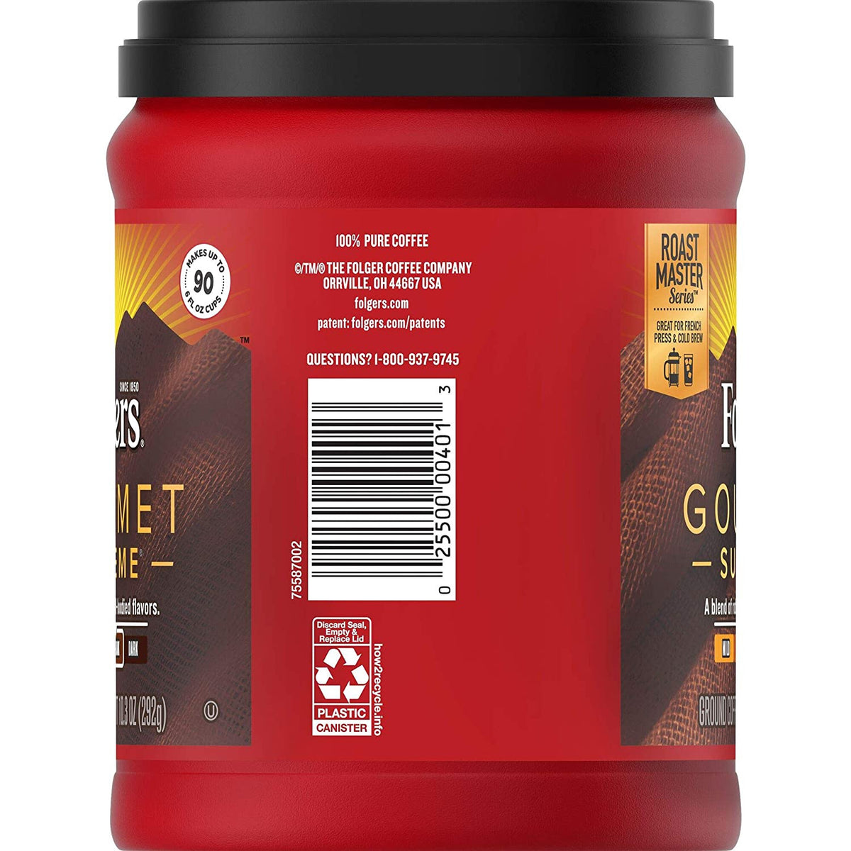 FOLGERS Coffee Gourmet Supreme Medium Dark Ground 10.3OZ 292G