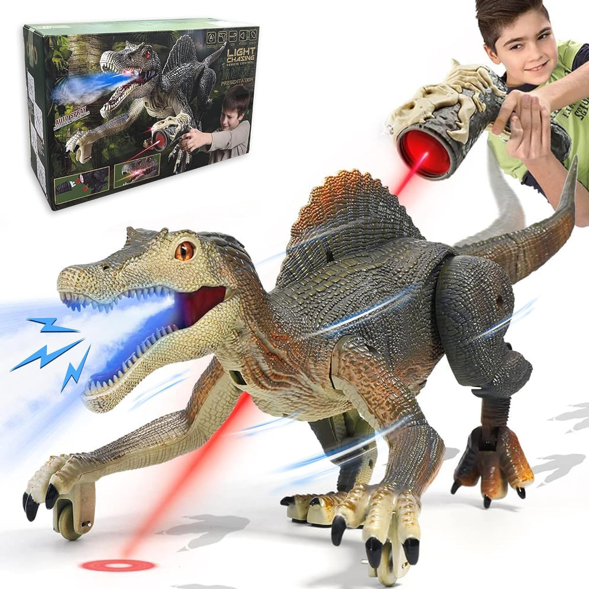 GENERIC Toy Dinosaur Leader Light Chasing Remote Control Fandina