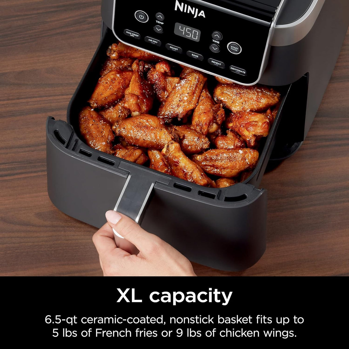 NINJA Air Fryer Pro Xl 6-IN-1 6.5 Qt Capacity AF181