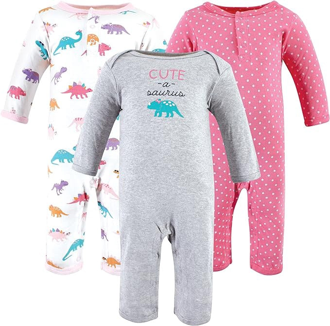 HUDSON BABY Baby Bodysuit Hudson Coverall 3PACK Pink