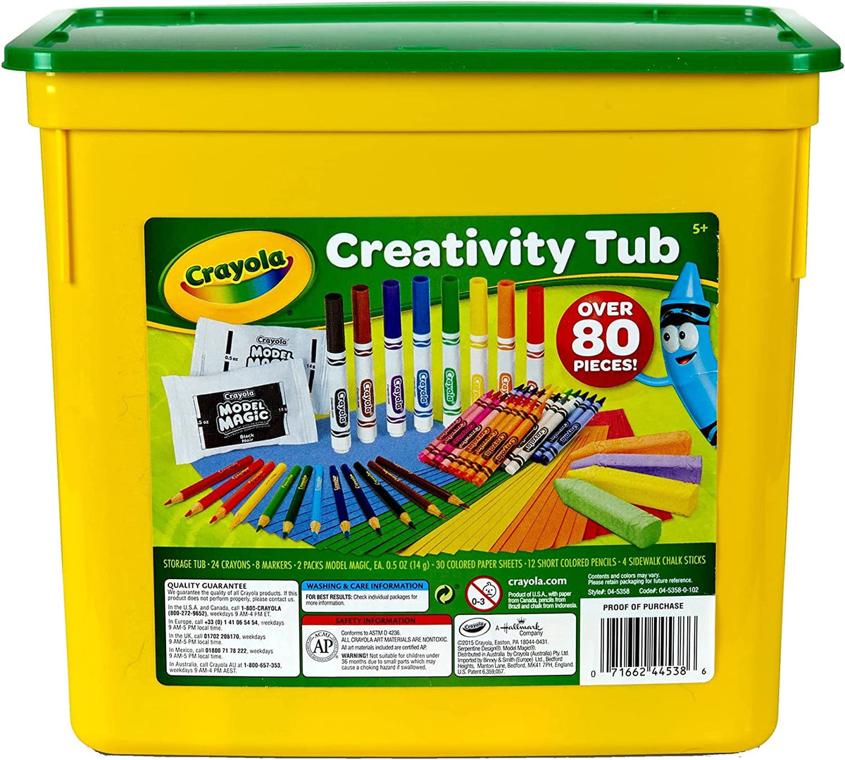 CRAYOLA Toy Creativity Tub 80 Art Tools