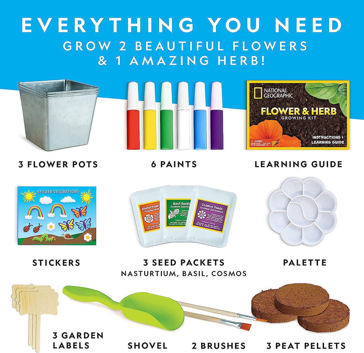 NATIONAL GEOGRAPHIC Toy Flower & Herb Gardening Kit