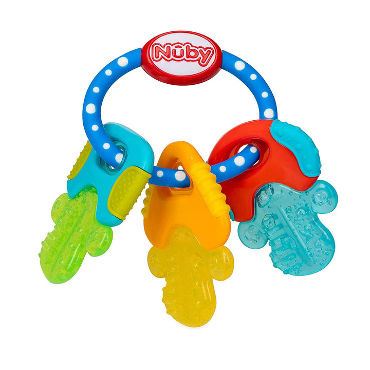 NUBY Baby Ice Gel Teether Keys Blue / Pink
