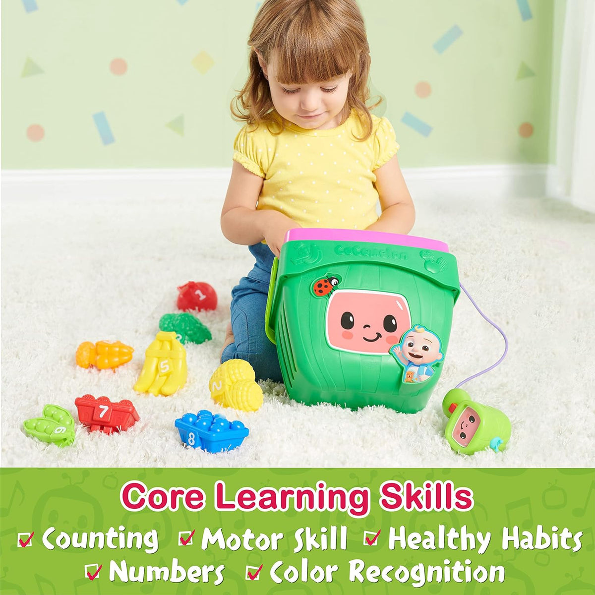 COCOMELON Toy Veggie Fun Learning Basket