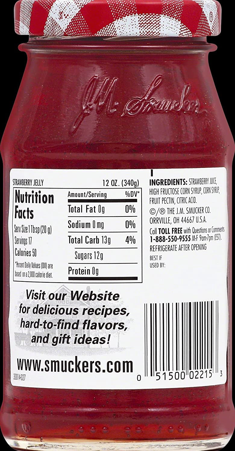 SMUCKER'S Strawberry Jelly 12OZ 340G