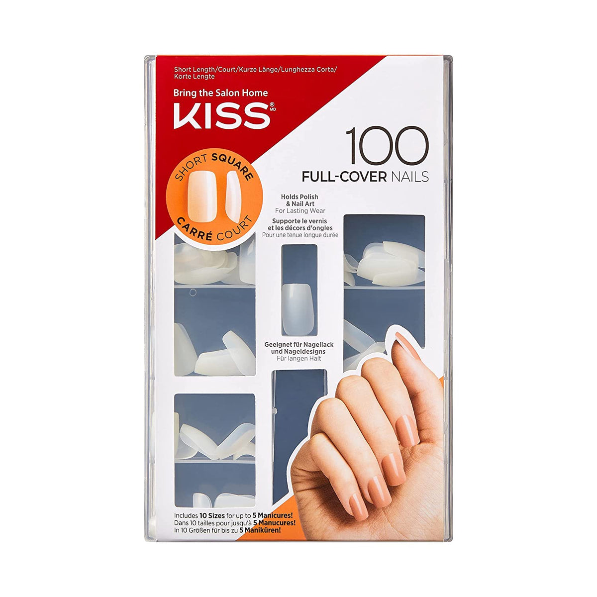 KISS Nails 100 Kit Short Length Square