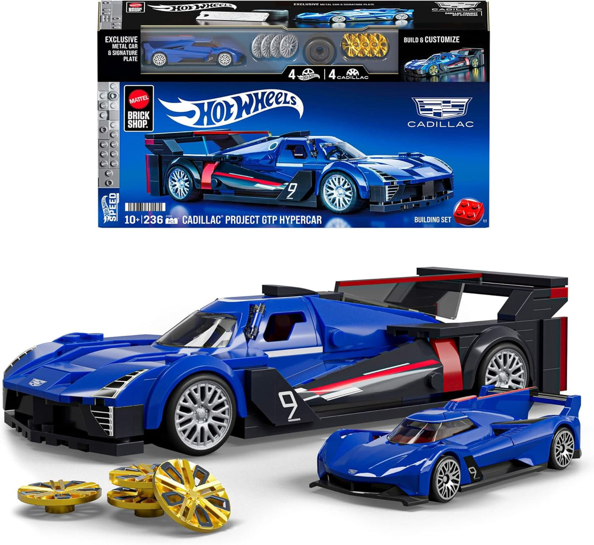 HOT WHEELS Toy Mattel Brick Shop Speed Series Building Set 236PCS