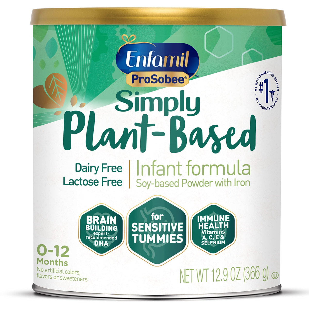 MEAD JOHNSON NUTRITION Enfamil Infant Formula Prosobee Simply PLANT-BASED 0-12 Months 12.9OZ 366G