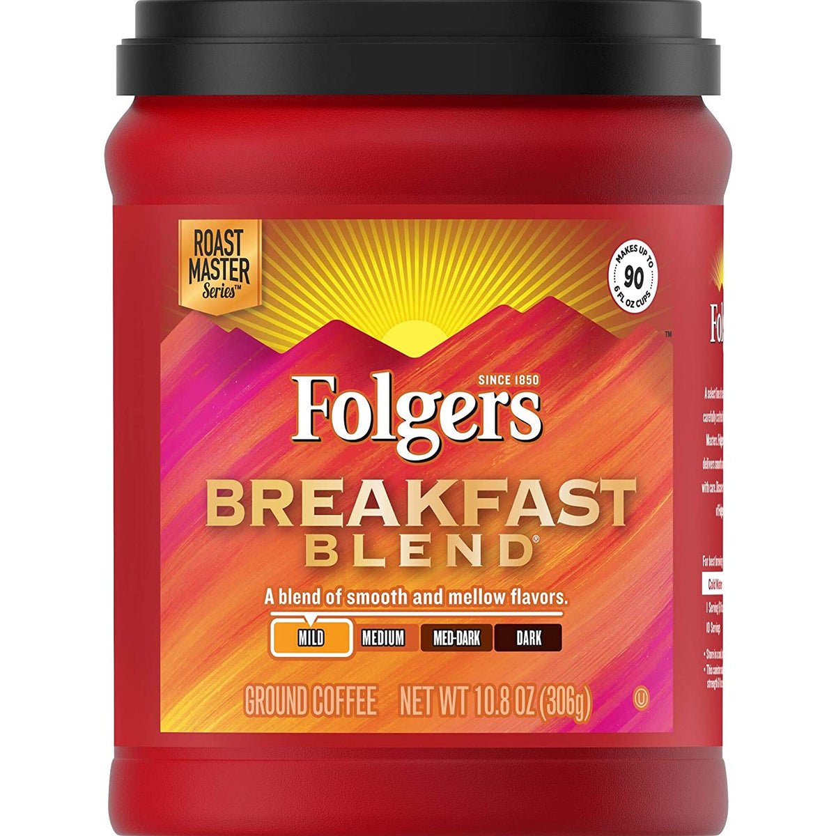 FOLGERS Coffee Breakfast Blend Mild Ground 10.8OZ 306G