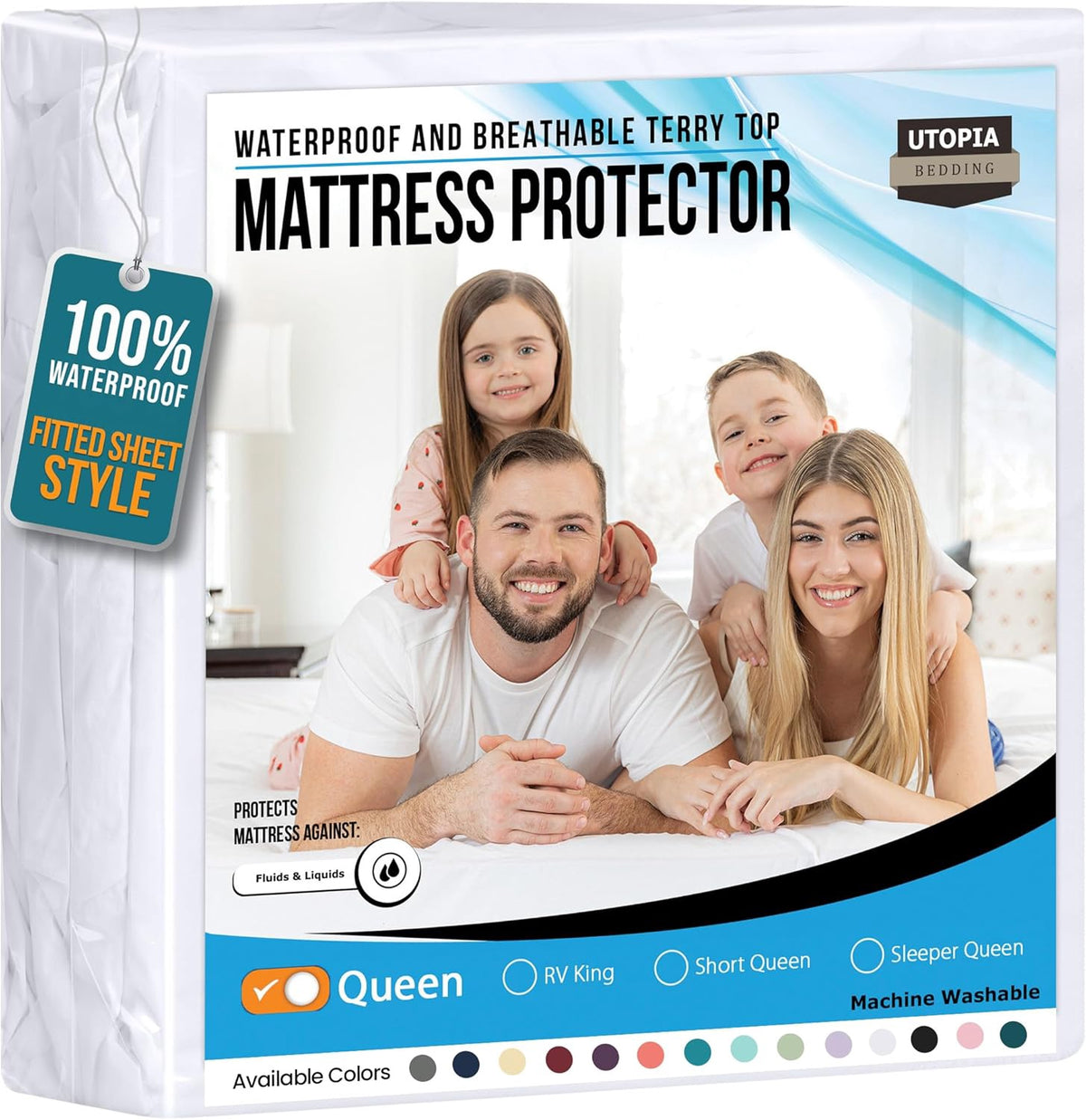UTOPIA Mattress Protector Bedding Terry Waterproof Queen / King