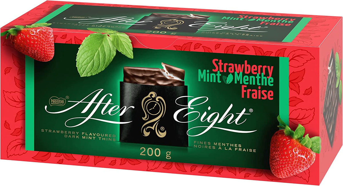 NESTLE Chocolate After Eight Strawberry Mint Menthe Fraise Dark Mint Thins Fines Menthes Noires 200G