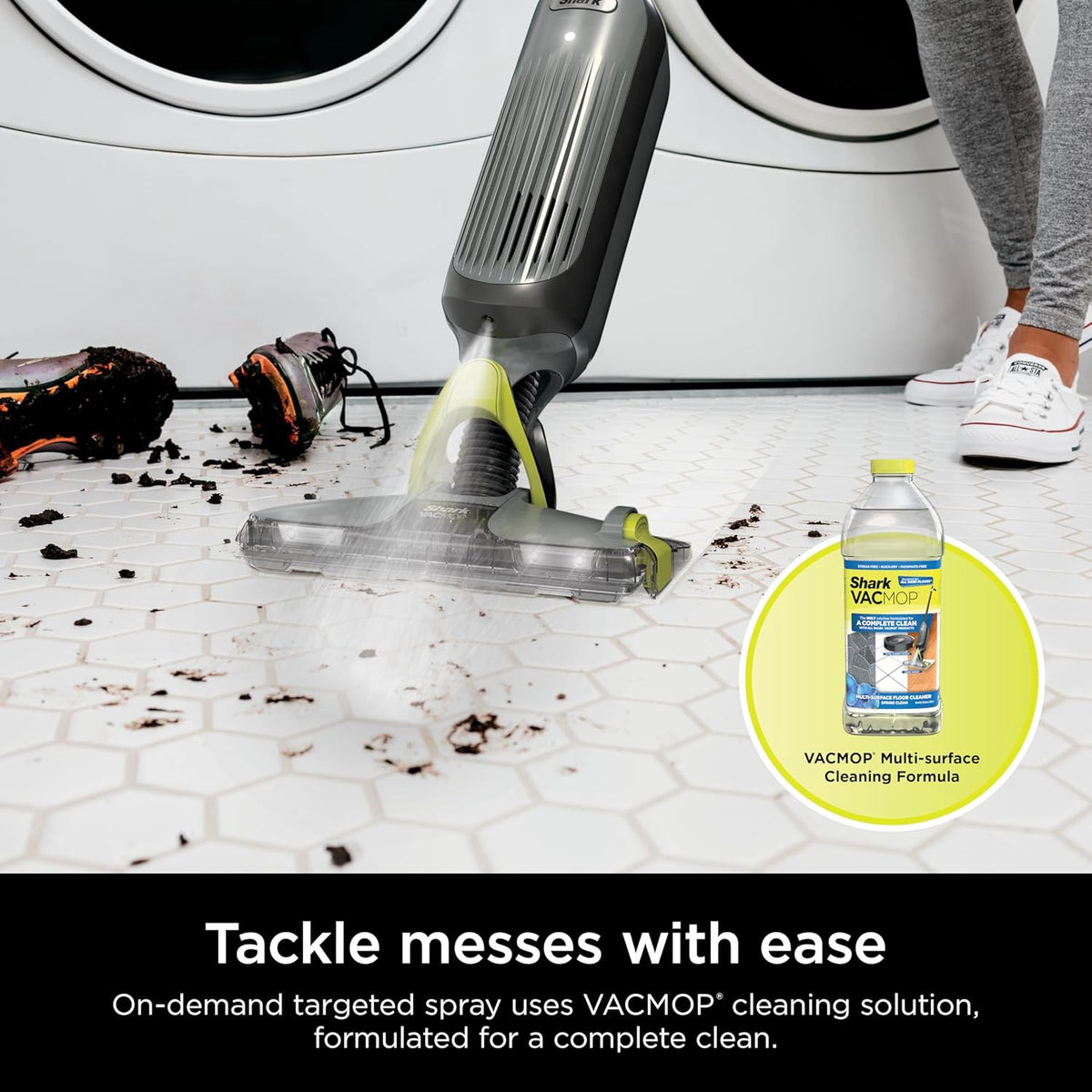SHARK Vacuum Cleaner Hard Wood Floor Mop W/ LED Light VM252